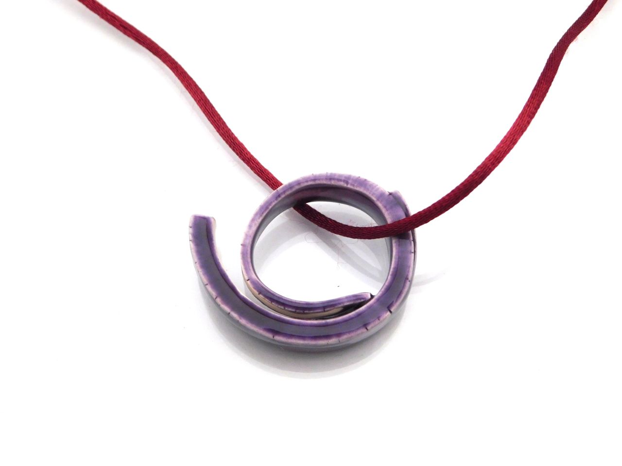 " Lila spirál " kerámia medál