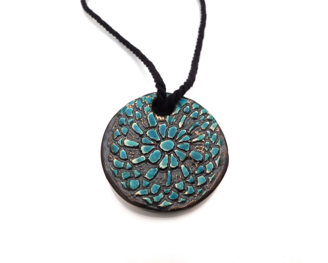 " Virág " kerámia medál