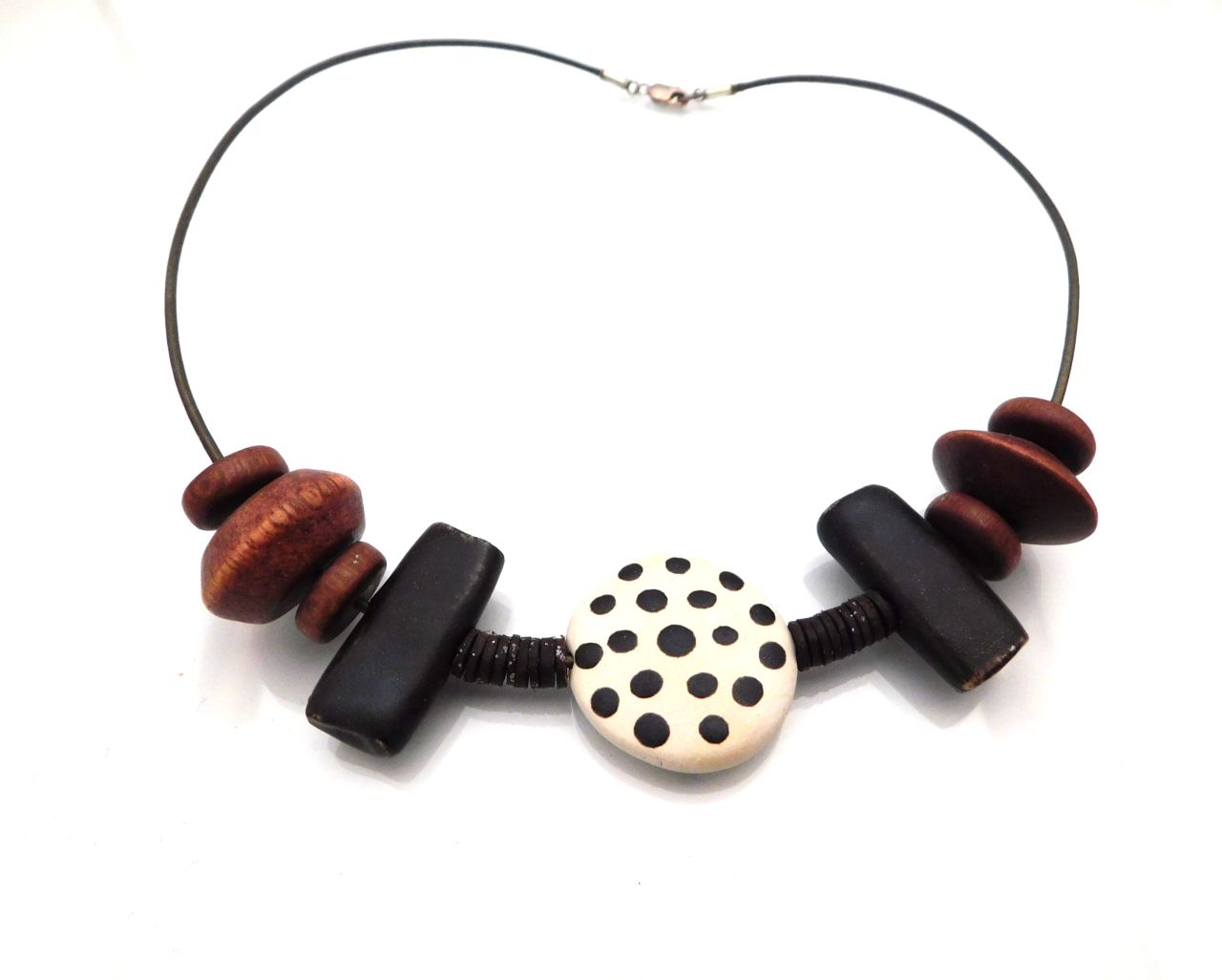 " Pöttyös és fa " kerámia nyakék