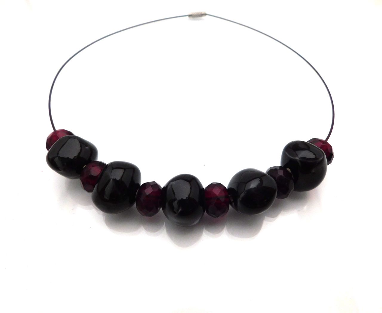 " Fekete és gránát " kerámia nyakék